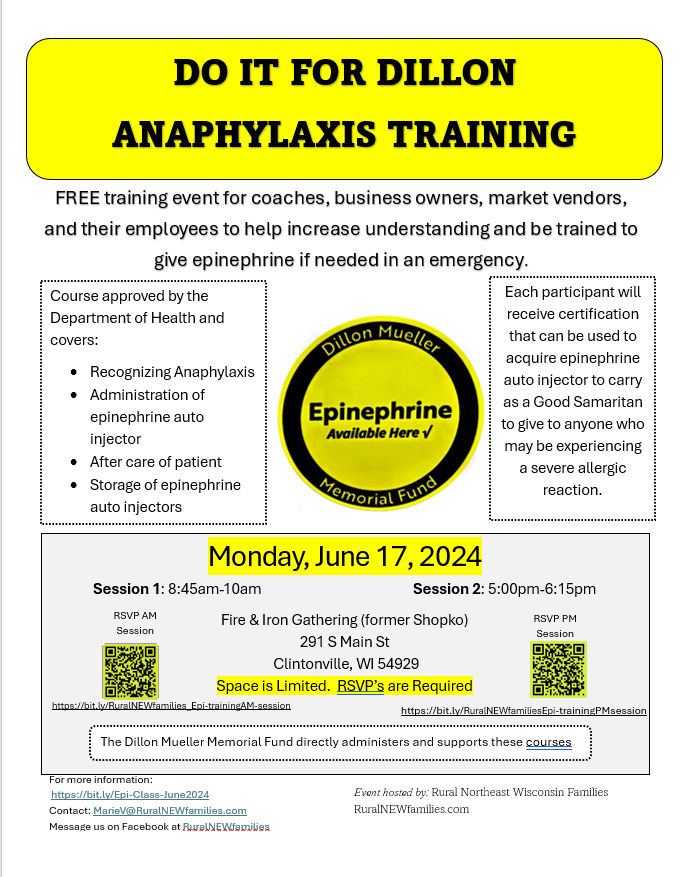 💉 Do It For Dillon Anaphylaxis Training – PM Session